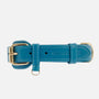 Leather Dog Collar Azure (blue)