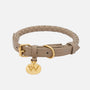 Collare per cani in pelle Twisted Sand (Beige)